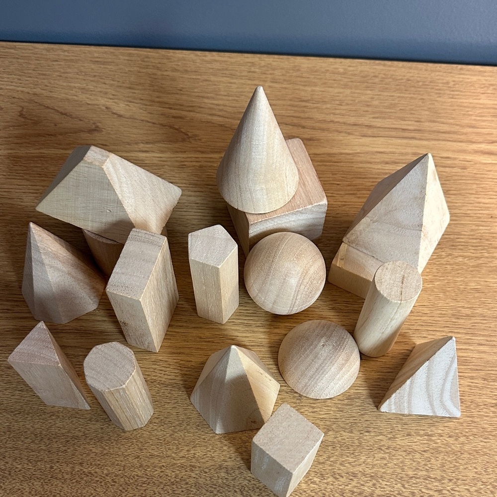 Wooden Geometric Shapes Set